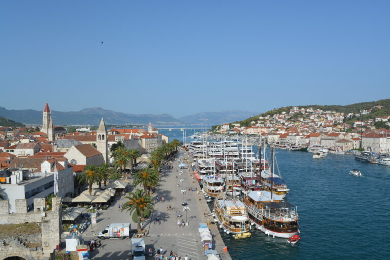 VW California campervan parked by the Adriatic near Split, Croatia – premium camper van rental.