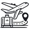 Icon for airport pickup and delivery service